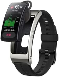 Huawei Talkband B7 Smart Band ، ردیاب فعالیت های تناسب اندام با صفحه نمایش رنگی 1.53 اینچی AMOLED ، مانیتورینگ تناسب اندام تمام روز ، هدفون بلوتوث قابل جدا شدن گرافیت سیاه (نسخه چینی)