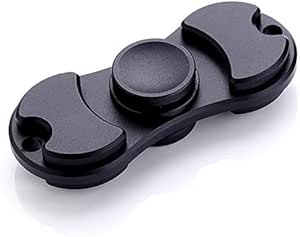 HappyToys EDC Fidget Spinner Hand Metal Toy Stress Toy ، Black