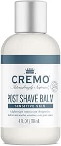Cremo Post Post Post Shave Calm ، تسکین یافته و از پوست در برابر اصلاح اصلاح ، خشکی و سوختگی تیغ ، 4 اونس مایع محافظت می کند