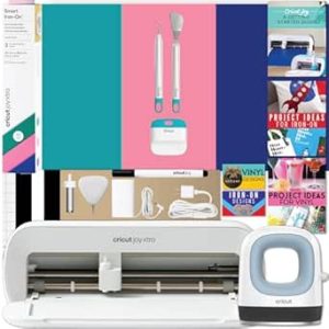 Cricut Joy Xtra و EasyPress Mini با بسته نرم افزاری وینیل نمونه وینیل وینیل کیت – دستگاه برش با فشار حرارتی کوچک و لوازم جانبی HTV ، کیت مبتدی Cricut با همه چیز برای شروع کار