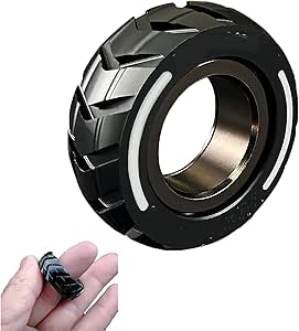 عملکرد دوتایی Jangou Dual Function Steelcycle Tire Fidget حلقه ، حلقه اسپینر عملکرد دوتایی ، حلقه های مغناطیسی اسباب بازی Fidget ، Fidget Spinner Ring Men Toys Toys ، Fidget Rings Toys Tost Relief (A)