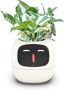 Flowerpot Smart با چندین عبارت ، 7 سنسور و تراشه های هوش مصنوعی – PET PET هوشمند برای مراقبت آسان از گیاهان در اتاق نشیمن (سفید)