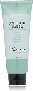 Baxter of California Beard Line -Up Gel Men – صاف بر روی پوست حساس – ژل تراشیدن اثر خنک کننده با آلوئه ورا و ویتامین