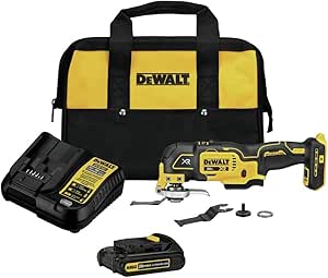کیت ابزار نوسان کننده Dewalt 20V Max Xr ، 3 سرعت ، با تیغه ها ، باتری و شارژر گنجانده شده (DCS356C1)