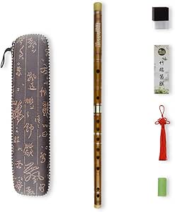 D Key Dizi Bamboo Flute برای مبتدیان با غشای رایگان و چسب و محافظ مجموعه سازهای سنتی چینی