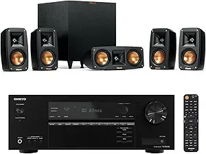 Klipsch Reference Theater Pack 5.1-chepal Speater + Onkyo TX-SR3100 80W 5.2 کانال گیرنده AV