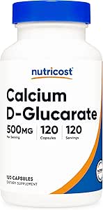 Nutricost کلسیم D-glucarate 500mg ، 120 کپسول-بدون گلوتن ، غیر GMO ، گیاهخواری