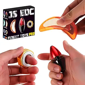 اسباب بازی های EDC Fidget بزرگسالان مجموعه 3pcs ، Levitation Levitation Levitation Olive & Half Moon Ranket & Ratchet Ring ، اسباب بازی های تسکین استرس پلاستیکی با دوام برای بزرگسالان اضطراب ADHD ، اسباب بازی های میز حسی برای نوجوانان