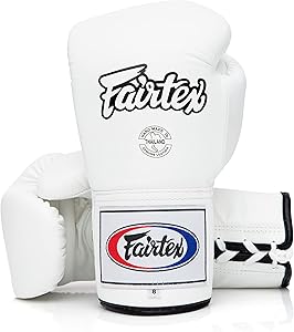Fairtex Pro Leather Leaced Goves – انگشت شست قفل شده برای Muay Thai و Boxing