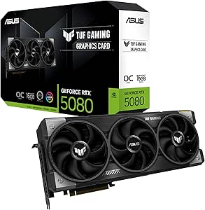کارت گرافیک بازی ASUS TUF GAMING GEFORCE RTX ™ 5080 16GB GDDR7 OC EDITION (PCIE® 5.0 ، HDMI®/DP 2.1 ، 3.6-SLOT ، اجزای درجه نظامی ، پوشش PCB محافظ ، طرفداران فناوری محوری ، اتاق بخار)