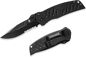 چاقوی چرخ دستی Gerber Gear ، لبه سرخ شده ، نقطه قطره [31-000594]