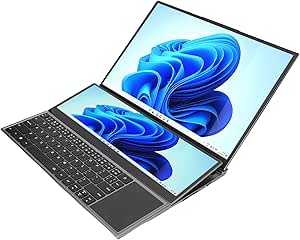 لپ تاپ بازی لپ تاپ 16 اینچی صفحه نمایش دوتایی 13600 میلی آمپر ساعت باتری بلوتوث 4.2 بدن خواندن فلز برای ویندوز 11 (پلاگین انگلستان)