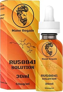Mane Regain – RU58841 5 ٪ محلول (50mg/ml) – مسدود کننده DHT – درمان پیشرفته ریزش مو – تونیک مو ضد آندروژن – ترویج رشد مو را ترویج می کند و از طاسی الگوی مرد جلوگیری می کند – 30ml
