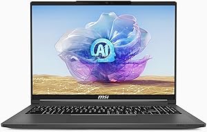 MSI خالق A16 Ai+ (2024) 16 ”qhd+ 240hz لپ تاپ: Amd Ryzen AI 9-365 ، Nvidia rtx 4060 ، 32GB LPDDR5X ، 1TB NVME SSD ، WIFI 7 ، WIN 11 HOME: LANER GREAR A3HVFG-038US