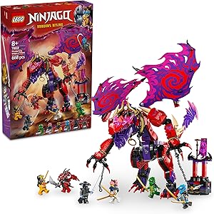 Lego Ninjago Thunderfang Dragon of Chaos Toy با 6 Minifigures Ninja Warriors – Good Vs Evil More Play Building برای پسران و دختران 8 ساله – هدایا برای طرفداران نمایش Dragons – 71832