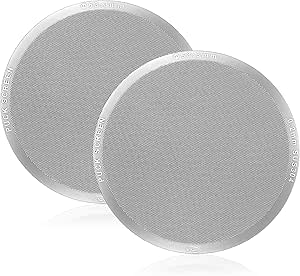 Ikape 53.3mm 2pc Espresso صفحه نمایش ، ضخامت 0.2 میلی متر ، فیلترهای قهوه فوق العاده نازک فلزی قابل استفاده مجدد و فیلترهای فوق العاده سبک ، صفحه قهوه استنلس استیل با درجه غذا 316 برای باریستاس اسپرسو