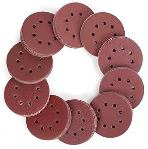مجموعه دیسک های ماسه ای 150 قطعه کار-5 اینچی 8-Hole Sandpaper 10 کلاس شامل 60 ، 80 ، 100 ، 120 ، 150،180 ، 240 ، 320 ، 400 ، 600 رنده برای ساندر مداری تصادفی (نه برای ابزارهای نوسان یا ماوس)