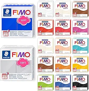 بسته های استارتر نرم Staedtler Fimo بلوک های چند رنگ 12 56 گرم