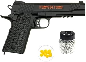 تپانچه اسلحه Airsoft C10a ، اسلحه BB با فولاد فلزی 6 میلی متری و گلوله پلاستیکی BB – بدنه آلومینیومی