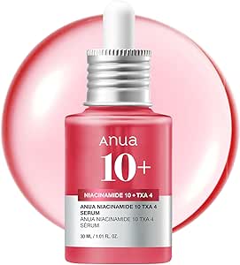 Anua Niacinamide 10 + TXA 4 سرم ، اسید هیالورونیک ، اسید ترانکزامیک ، ویتامین B12 ، سرم صورت برای پوست شیشه ای ، شفاف سازی ، چهره تابشی با رنگ طبیعی ، مراقبت از پوست کره ای (30ml /1.01 fl.oz)