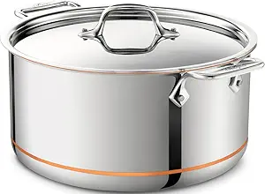 Core Clad Core Core 5-Ply Steel Steel Steelpot 8 Quart القایی اجاق گاز گوشتی و قابلمه 600F و قابلمه ، نقره آشپزی