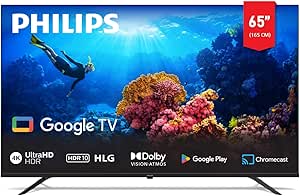 Philips 65inch 4K Smart Google TV 7100 Series 65Put7129/56 ، Dolby Vision + HDR 10 ، Google Voice Assistant ، YouTube ، Netflix ، Shahid ، مدل 2024 ، یک سال گارانتی