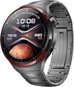 Huawei Watch 4 Pro Space Edition Smartwatch ، شیشه یاقوت کبود کروی ، سلامتی با یک نگاه ، تماس تلفنی Esim ، حلقه های فعالیت تازه ، سازگار با Andriod & iOS ، Space Grey