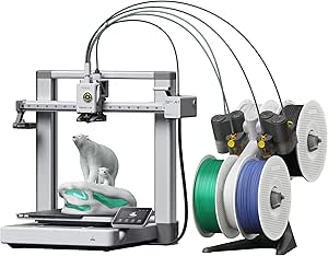Bambu Lab A1 Combo ، A1 3D Printer و AMS Lite ، پشتیبانی از چاپ سه بعدی چند رنگ ، سرعت بالا و دقت ، کالیبراسیون کامل-اتو و جبران سرعت جریان فعال ، چاپگرهای 48 DB آرام FDM 3D