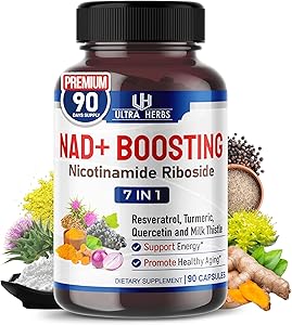 مکمل NAD+ با نیکوتین آمید ریبوزید NR ، ترانس رس رس ، کوئرستین – پشتیبانی از انرژی سلولی ، طول عمر ، پیری سالم * ایالات متحده ساخته و آزمایش شده * (90 تعداد (بسته 1))