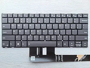 اصلی جدید برای Lenovo Yoga Pro 7 14irh8 (نوع 82Y7) 14APH8 （نوع 82Y8） 14ARP8 （نوع 83AU） صفحه کلید لپ تاپ ما را با نور پس زمینه (خاکستری)