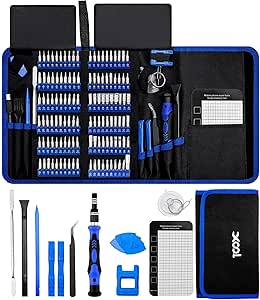 Xool 140 در 1 مجموعه پیچ گوشتی دقیق ، کیت ابزار تعمیر لپ تاپ رایانه ای ، ابزار تعمیر الکترونیک با 120 بیت مغناطیسی ، سازگار برای مک بوک ، آیفون ، کنسول بازی ، تبلت
