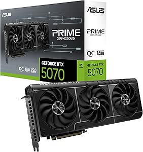 ASUS PRIME GEFORCE RTX 5070 12GB GDDR7 OC EDITION کارت گرافیک SFF آماده (PCIE 5.0 ، 12GB GDDR7 ، HDMI/DP 2.1 ، 2.5-SLOT ، فن های فناوری محوری ، بیوس دوگانه)