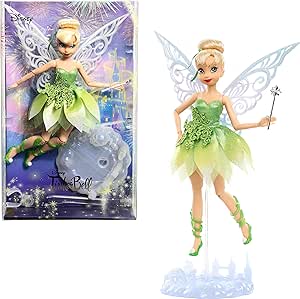 جمع کننده متل دیزنی Tinker Bell Doll با بال برای جشن گرفتن 100 سال شگفت انگیز دیزنی ، با الهام از فیلم دیزنی ، هدایای بچه ها و جمع کننده ها ، HLX67