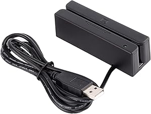 خواننده کارت اعتباری Terrifi ، کارت نوار مغناطیسی خواننده MSR90 USB 3 TRACKS POS CARD CARD SYSTEM CASHIER MINI MAG SPEED SWIPER ، کارت اعتباری عملی