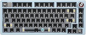 Epomaker X Leobog HI75 آلومینیوم آلیاژ کیبورد مکانیکی کیتبون کیت ، کیت صفحه کلید بازی قابل اجرا با واشر قابل اجرا ، قابل تعویض داغ ، با دستگیره سوئیچینگ حالت ، NKRO برای Win/Mac (آبی روشن)