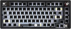 Epomaker X Leobog HI75 آلومینیوم آلومینیوم کیت صفحه کلید مکانیکی سیمی کیت ، کیت صفحه کلید بازی قابل استفاده در گاسک ، قابل تعویض ، با دستگیره سوئیچینگ حالت ، NKRO برای Win/Mac