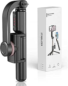 تثبیت کننده Gimbal Obudyard برای تلفن های هوشمند با Selfie Selfie و سه پایه ، 1 محور چند منظوره از راه دور 360 درجه چرخش خودکار ، تعادل خودکار برای iPhone/Android