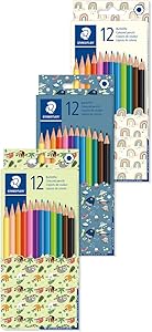 Staedtler 172 PMC12 الگوی مخلوط کردن مدادها ، 3 نقوش مرسوم ، شکل کلاسیک شش ضلعی ، 12 رنگ متنوع در مورد مقوا