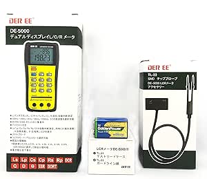 Der ee de-5000 دقت بالا دستی LCR متر با TL-21 TL-22 توسط Deree