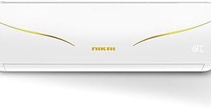 Nikai 1.5 تن Split Rotary Split AC ، خنک کننده کارآمد ساکت و انرژی با کمپرسور گرمسیری T3 ، نوسان سه بعدی ، فناوری باله طلا ، تهویه مطبوع 18000 BTU – NSAC18131N24A / N25IN
