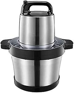دستگاه چرخ دستی الکتریکی تجاری 6L از جنس استنلس استیل/دستگاه سنگ شکن سبزیجات و گوشت اتوماتیک ، قدرت 1000W ، فولاد درجه 304 مواد غذایی ، 110-240 ولت برای خانه و رستوران