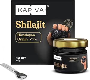 Kapiva اصلی Himalayan Shilajit/Shilajeet Resin 40g | Super Saver Pack | 250mg/خدمت | برای انرژی ، استقامت و نشاط | 160 وعده | 100 ٪ آیورودیس