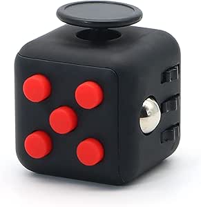 Appash Fidget Cube استرس فشار اضطراب تسکین اسباب بازی برای بزرگسالان و کودکان [ایده هدیه] [اسباب بازی آرامش بخش] [تسکین دهنده استرس] [مواد نرم] (سیاه و قرمز)