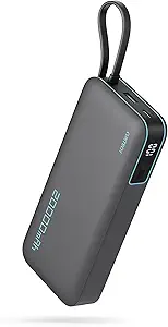 Cuktech 45W Power Bank 20000mAh ، شارژر مسافرتی قابل حمل کابل USB C ، بسته باتری شارژ سریع برای آیفون 16/15/14/13 ، آیپد ، سامسونگ کهکشان ، Google Pixel ، Android و موارد دیگر (خاکستری)
