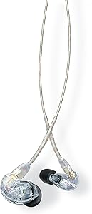Earbuds SHURE SE215 Pro Wired – هدفون جداسازی صدا ، صدای شفاف و باس عمیق ، میکرودریور تک پویا ، تناسب ایمن در مانیتور گوش ، به علاوه کیت حمل و کیت مناسب – CLEAR (SE215 -CL)