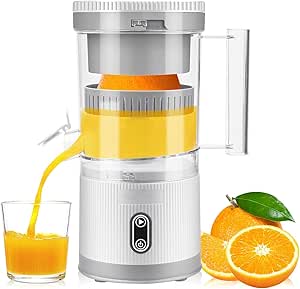 آبمیوه گیری مرکبات الکتریکی Nalacal ، قابل شارژ ، هندزفری ، نارنجی ، 200 میلی لیتر ، 80W ، کابل USB ، برس تمیز کننده ، قابل حمل ، بدون BPA ، ایده آل برای مرکبات برای مرکبات
