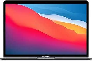 Apple 2020 MacBook Air Laptop: Apple M1 Chip ، نمایشگر شبکیه 13 اینچی ، رم 8 گیگابایتی ، ذخیره سازی 256 گیگابایتی SSD ، صفحه کلید با نور پس زمینه ، دوربین HD FaceTime ، شناسه لمسی. کار با iPhone/iPad ؛ فضای خاکستری ؛ عربی/انگلیسی