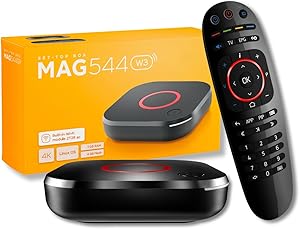 Box Set-Top Raxxio MAG544W3-دستگاه پخش تلویزیون 4K HDR با چیپست AMLOGIC S905Y4 ، 1 گیگابایت DDR4 RAM ، حافظه فلاش 4 گیگ