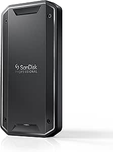 SANDISK Professional 4TB Pro-G40 SSD-حداکثر 3000MB/S ، Thunderbolt 3 (40Gbps) ، USB-C (10Gbps) ، مقاومت به گرد و غبار/آب IP68 ، درایو حالت جامد خارجی-SDPS31H-004T-GBCND