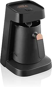 دستگاه قهوه Jet Arzum Okka Minio ، 400 W ، 5 فنجان ظرفیت قهوه ، محافظت از سرریز ، سیستم هشدار آکوستیک ، دم کردن ایده آل در گرمای کم (مس) OK-0017 (جت سیاه/مس)
